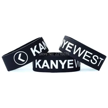

300pcs One Inch Kanye West wristband silicone bracelets free shipping by DHL express
