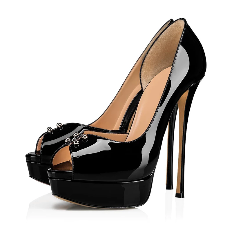 black peep toe platform heels (1)