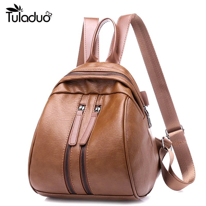2019 Women Bag Leather Softback Backpack Female Casual Preppy Style Backpacks Black School Bags For Teenagers Girls Travel Bag 2019 Women Bag Leather Softback Backpack Female Casual Preppy Style Backpacks Black School Bags For Teenagers Girls Travel Bag