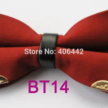 YIBEI coahella Ties новое поступление темно-бордовый галстук-бабочка двухслойный сплошной цвет Butterflys Sheetmetal Регулируемая Бабочка Предварительно завязывается