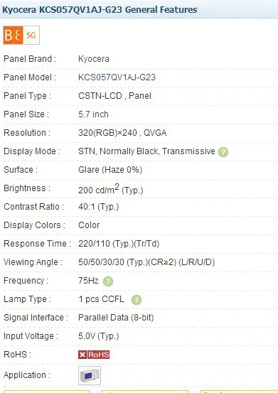KCS057QV1AJ G23 5 7 дюймов промышленный ЖК дисплей A + Класс в наличии они прошли испытания