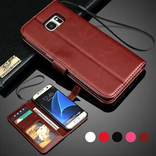 Для Samsung Galaxy S7 чехол люкс PU кожаный бумажник телефон сумка Обложка Ультра тонкий корпус флип-чехол для Galaxy S7 Капа