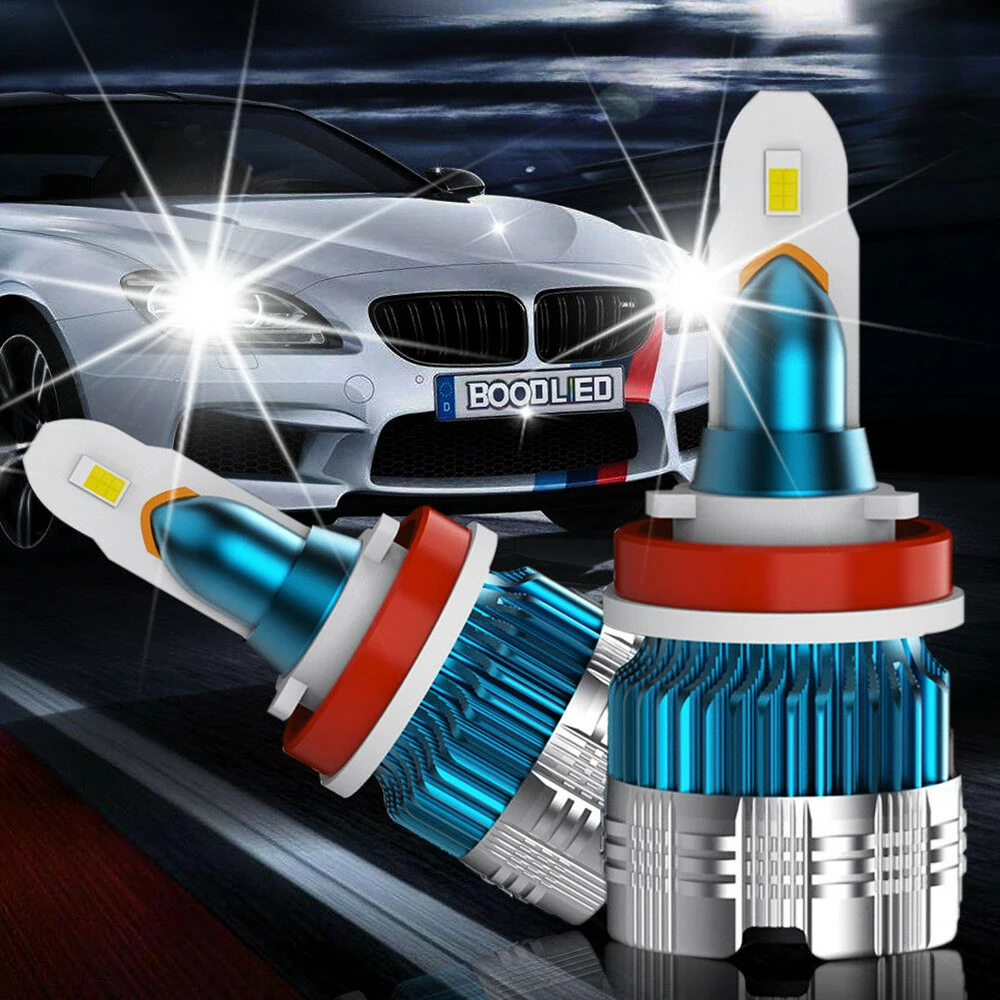 2X 6000K H4 светодиодный H7 H11 H1 9005/HB3 9006/HB4 автомобильные лампы для фар машины 50 Вт 6000LM