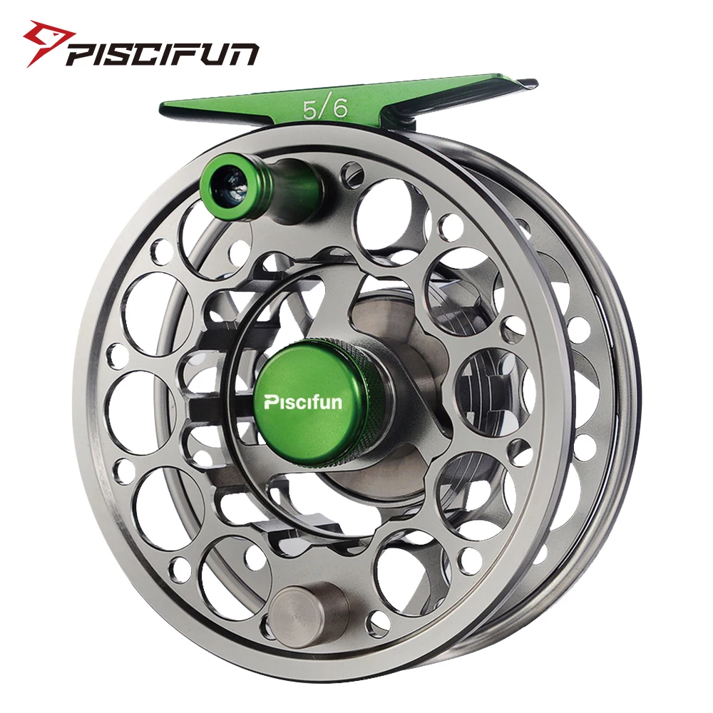 Piscifun Sword Fly Fishing Reel with CNC-machined Aluminum Alloy Body 3/4/5/6/7/8/9/10 WT Fly Reel Gunmetal