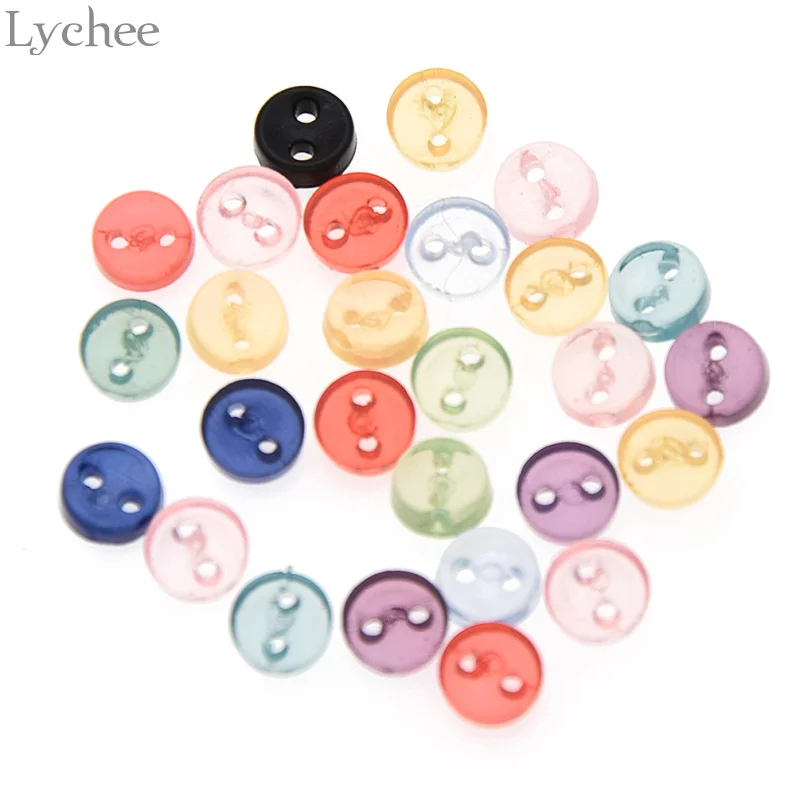 

Lychee Life 200pcs 5mm Mini Buttons DIY Apparel Sewing Craft For Kids Clothes Mix Colors Button Apparel Sewing Accessories