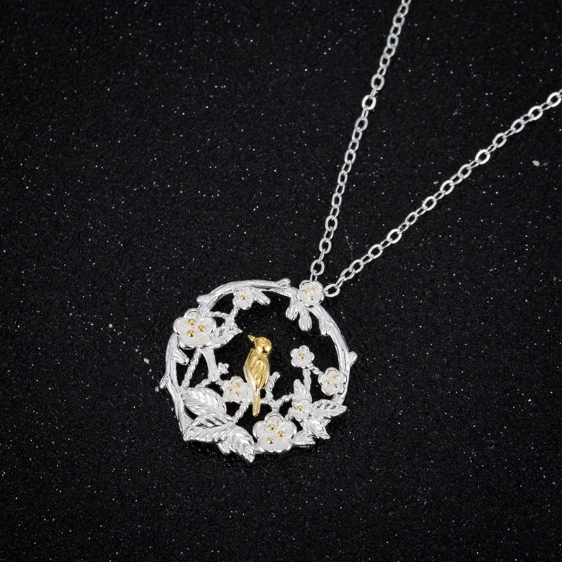 Женское Ожерелье SMJEL колье из натуральной Птицы с цветочным венком свадебные