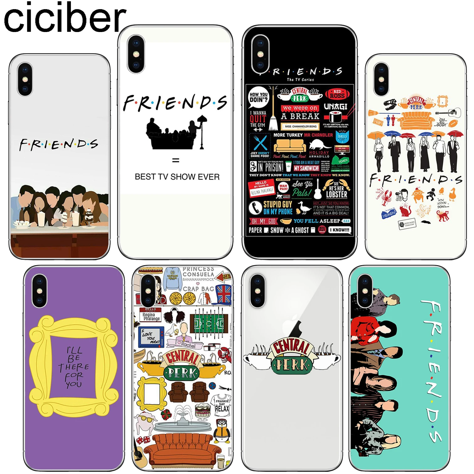 Чехол ciciber tv Series Friends Funda для Iphone 7 8 6 6S Plus 5S SE 11 Pro Max Мягкий ТПУ чехол для телефона для Iphone X XS MAX XR Coque