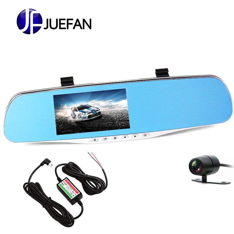 

HOT NEW 4.3-inch screen dual lens 1080P Car DVR HD mirror car camera Night Vision rearview auto dvrs Stop Recording Car Camera