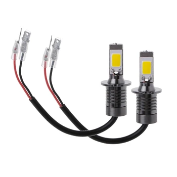 

2X H3 80W Strobe Flash LED Bulbs Car Fog Driving Light Lamp Yellow Amber 3000K