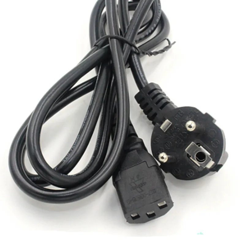 

EU European Power Cable Euro EU Plug IEC C13 Power Supply Lead Cord 1.5m 5ft For Desktop PC Computer Monitor Printer AC Adapters