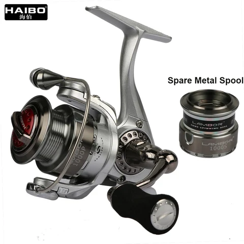 Carretel de Pesca Molinete de Pesca com Carretel de Reposição Bobina de Mar Haibo Marca Lambor Isca s 20 Metal Max Arraste 6.5kg 5.2: 1 10