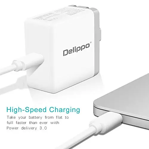 Delippo 65 Вт USB-C type-C PD3.0 настенное зарядное устройство Блок питания адаптер для ноутбука зарядное устройство для hp Elite X2, samsung Tabpro s XIAOMI, Google