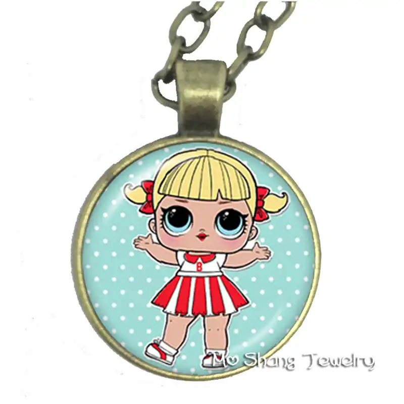 Yanhong Ювелирные изделия кукла стеклянный кулон ожерелье дисплей ручной детский сюрприз действия детский подарок на день рождения