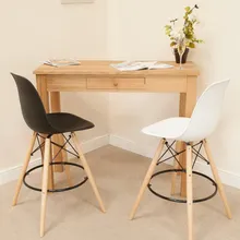 Пластиковый барный стул набор деревянный пластиковый стул Лофт кафе высокий стул современный дизайн высота сиденья 69 см 1 комплект из 2 предметов