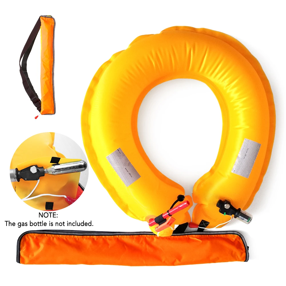 

Automatic Manual Inflatable Life Buoy Belt Whistle lifebuoy Outdoor Boarding Swimming Life Vest Accessories with Retroreflector