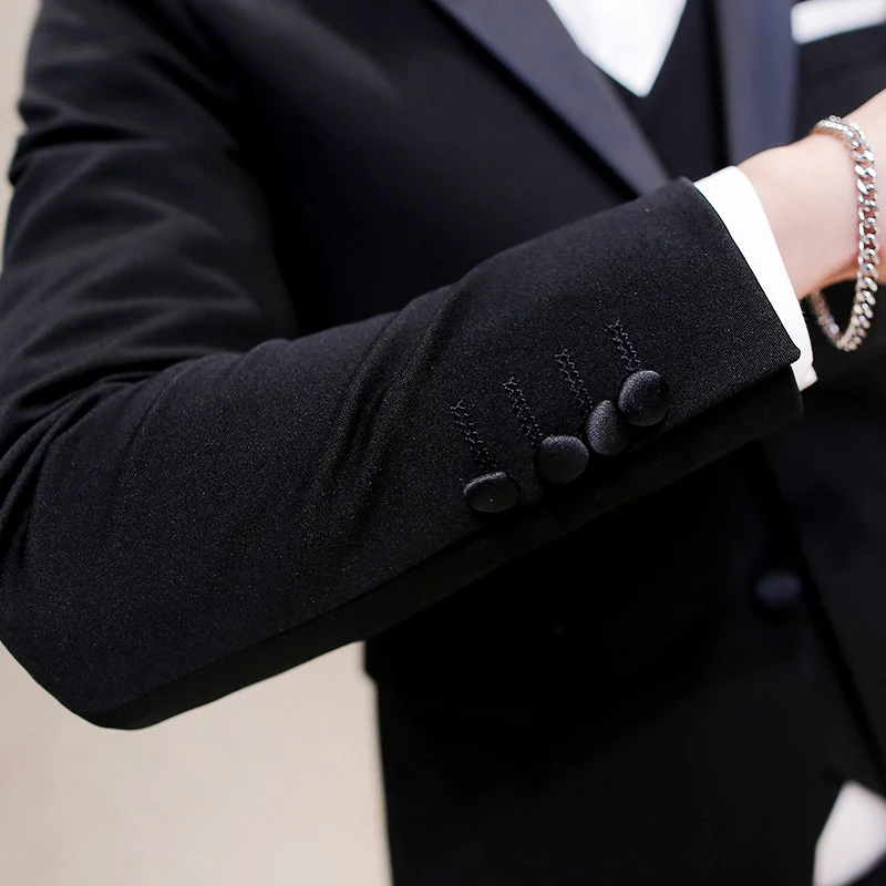 2017-Black-Tuxedo-Mens-Tweed-Jackets-Mens-Black-Mens-Suits-Slim-Fit-3-piece-Formal-Wedding (3)