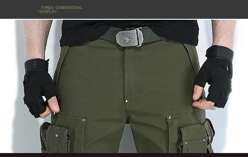Esporte Casal Militar Multi-bolsos Plus Size Calças Táticas