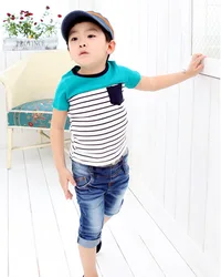 

Children Kids Clothing  Cool strip Baby Boys T Shirts For Summer Outwear Baby T-shirt