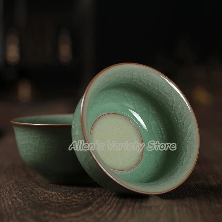 Двойной застекленный стаканчик Gaiwan Teaware kungfu Teasets китайская Longquan чайная чашка из селадона керамическая фарфоровая кофейная чашка керамические чашки
