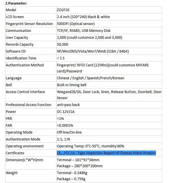 LPSECURITY TCP/IP RJ45 Автономный RFID контроля доступа по отпечаткам пальцев reader система контроля доступа& машина посещаемости времени