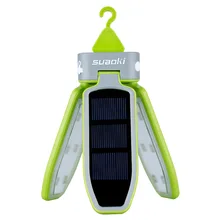 Suaoki портативный складной светодиодный светильник USB& Солнечный перезаряжаемый фонарь Водонепроницаемый светодиодный светильник фонарь для путешествий/кемпинга/пеших прогулок