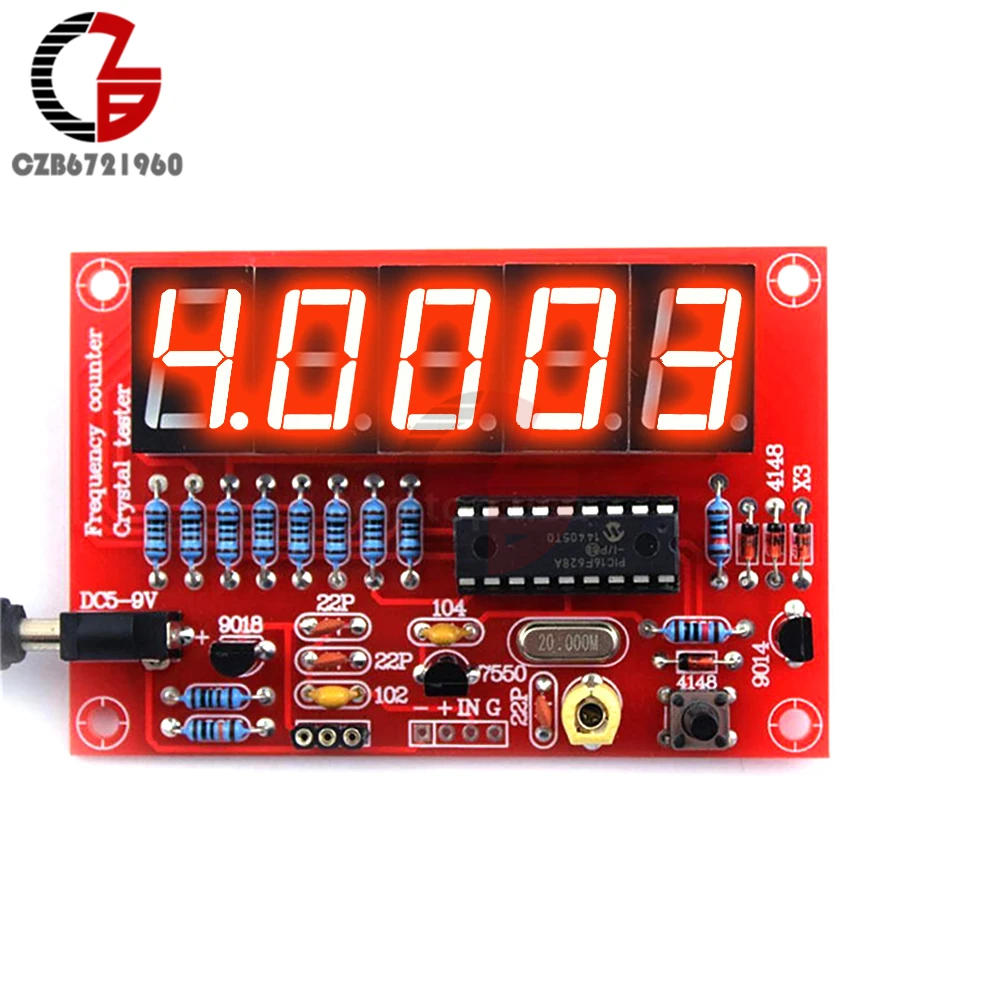 DIY Наборы RF кварцевый генератор счетчик частоты метр 1Hz-50 МГц программируемый цифровой светодиодный Кристалл метр тестер 5V Питание