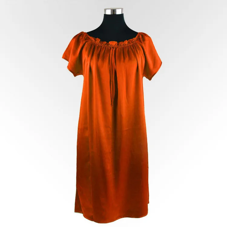

100% Silk Satin Nightgown Natural Silk Charmeuse Satin Silk Women Nightdress Plus Size Women Clothing