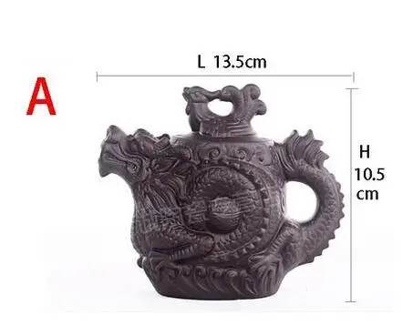 Горячая Распродажа, чайный горшок из фиолетовой глины, традиционный китайский чайный чайник с драконом и Фениксом, чай премиум класса, чайный набор из фиолетовой глины кунг-фу - Цвет: A
