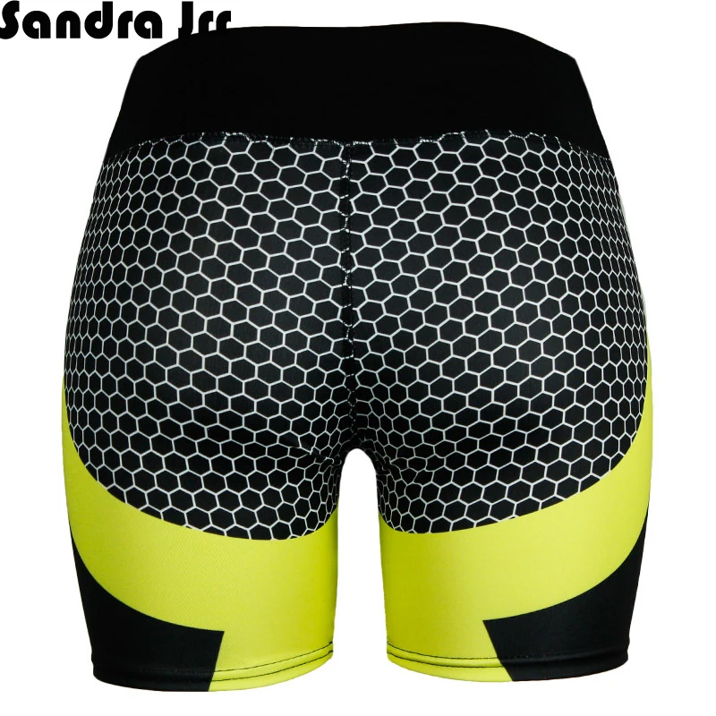 Sandra Jrr Women Shorts Gym Leggings Geometric Summer Female Fitness Sportwear Quick
