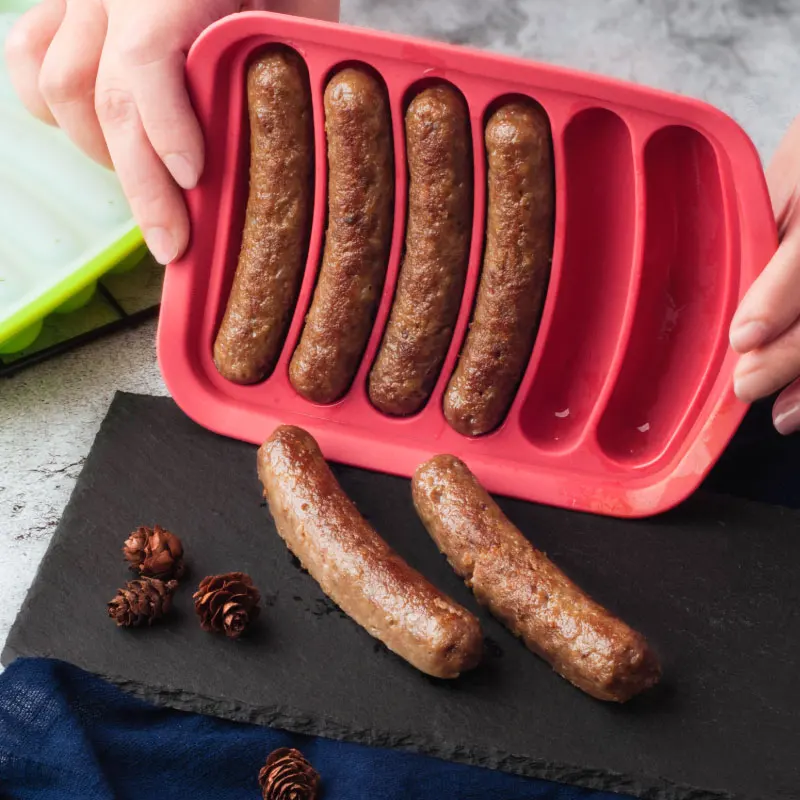 Kitchen Handmade Sausage Maker Mold Silicone Mold Reusable 6 in 1 Hot Dog Sausage Making Ham Rack Ham Box Meat Poultry Tools Kitchen Handmade Sausage Maker Mold Silicone Mold Reusable 6 in 1 Hot Dog Sausage Making Ham Rack Ham Box Meat Poultry Tools