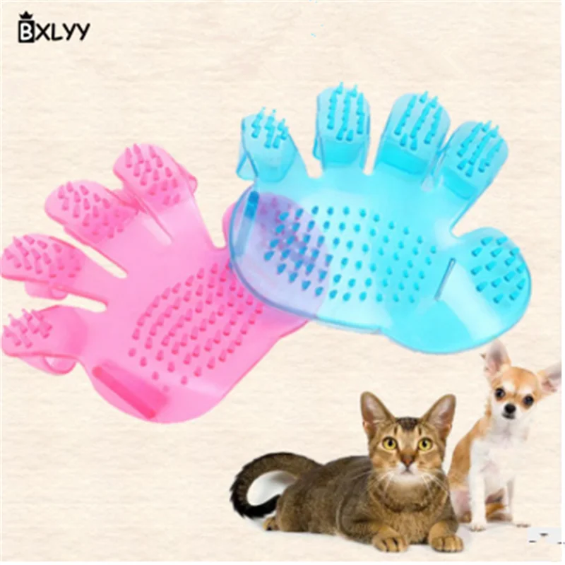 BXLYY 2019 Sale Pet Five Finger Brush Dog Massage Palm Brush Bath Brush Pet Silicone Beauty