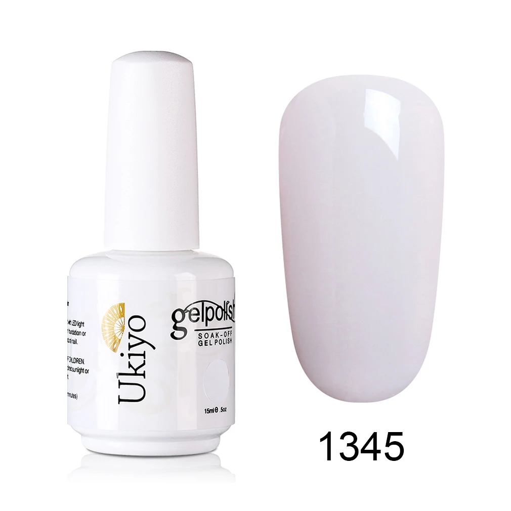 Ukiyo 15 мл УФ-гель для ногтей Полупостоянный гель лак для ногтей Гель-лак блеск лак для ногтей для дизайна ногтей 170 великолепные цвета - Цвет: 1345