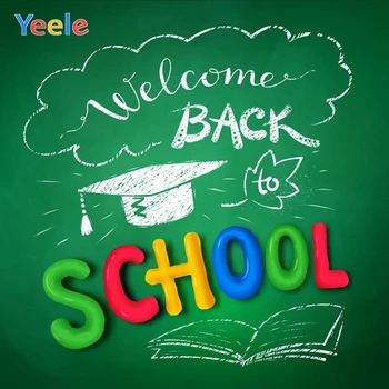 

Yeele Welcome Back To School Study Graduation Hat Photography Background Blackboard Photographic Backdrop For Photo Studio