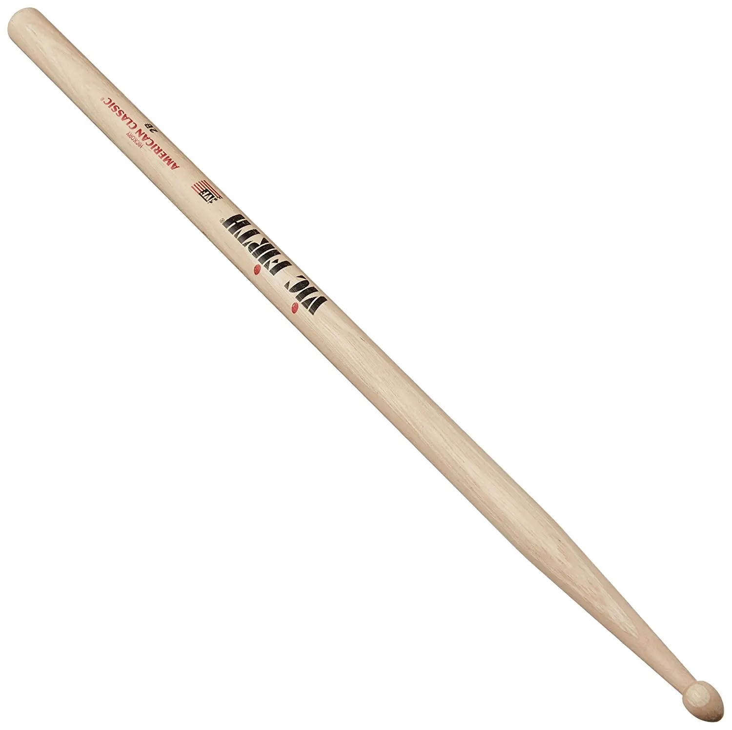 Vic Firth American Classic 2B Wood Drumsticks Medium Taper, Ideal for heavy rock, band and