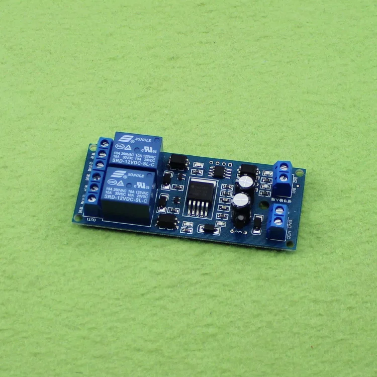 

[LAN] 12V double circuit relay module delay timer switch motor positive inversion controller programmable H6A2 --10pcs/lot