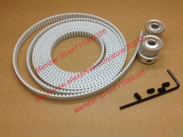 2шт 16 зубчатый шкив T2.5 диаметр 5 мм+ 2 метра T2.5 ремни ГРМ с 6 мм со стальным сердечником для 3D принтеров