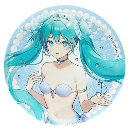 VOCALOID Hatsune Miku Anime Badge Miku Mermaid Cute Uniform Dress Metal Badge Brooch Pins - Окраска металла: 01 Mermaid