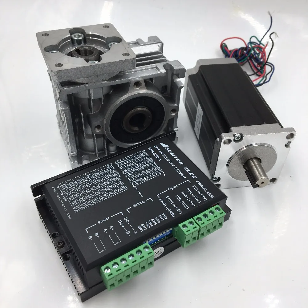 Редуктор скорости Nema23 гибридный двухфазный шаговый двигатель L112mm 4.2A 10:1|gearbox