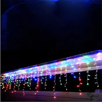 

220V christmas lights outdoor decoration 5m droop 0.6-0.7-0.8m led curtain icicle string lights new year wedding party garland
