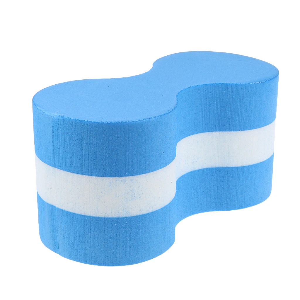 Summer Kids Adults Pool Swimming Foam Pull Buoy Float Safety Training Aid Blue White Foam Pull Buoy Kickboard Back Float 