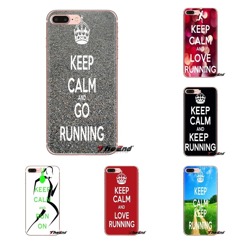 

Transparent Soft Skin Case keep calm and keep love running For iPod Touch Apple iPhone 4 4S 5 5S SE 5C 6 6S 7 8 X XR XS Plus MAX