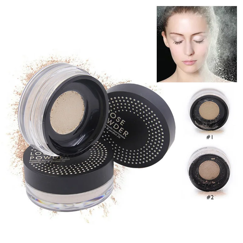 

Women Powder Smooth Loose Oil Control Face Powder Makeup Concealer Mineral Finish Powder Transparent Foundation Long Lasting