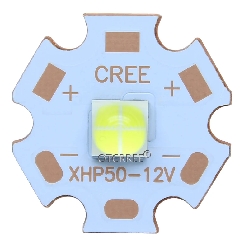 Китай XHP50 заменить CREE XHP50 светодиодный холодный белый 6500k нейтральный белый 4500K светодиодный излучатель 6 в 12 В на 16 мм 20 мм медной печатной плате