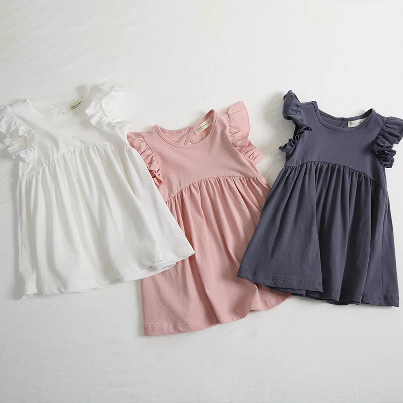 Baby Girls Dresses KIDS Newest Summer Dress  Fly Sleeve Hollow out Dress With Cotton Children Summer Back Hollow Out Dress 1-6Y (11)