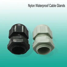 100 шт./лот PG7 белый Пластик нейлоновые Водонепроницаемые кабельные сальники суставов IP68 кабельный разъем для 3-6,5 мм кабель