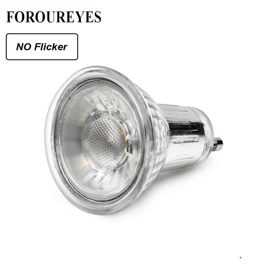 Us 13 33 32 Off 4pcs Led Bulb Gu10 No Flicker Ac100 265v 5w Cob Super Bright Spotlight Home Ceiling Fans Replace 50w Halogen Lamps In Led Bulbs