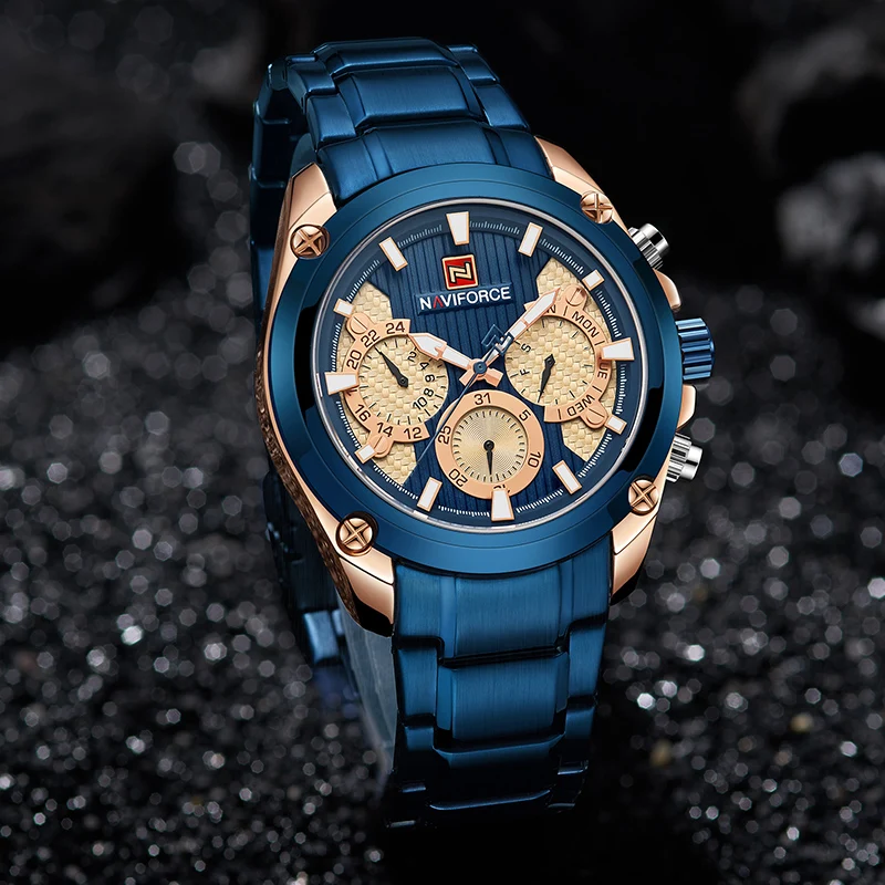 NAVIFORCE Top Luxury Brand Watches Men Fashion Sport Quartz 24 Hours Date Watch Man Military Waterp