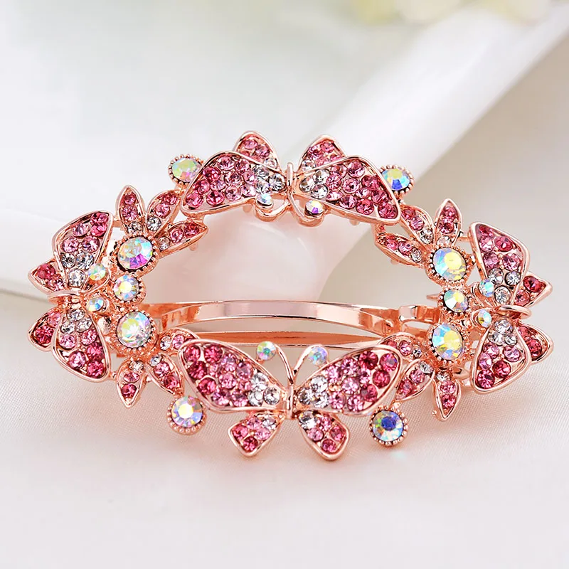 

EASYA Muliticolor Crystal Rhinestone Hair Clip Hollow Out Butterfly Hairpins For Women Girls Fashion Hair Accessories