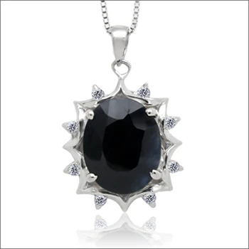 

Collares Qi Xuan_Dark Blue Stone Simple Elegant Pendant Necklace_Real Necklace_Quality Guaranteed_Manufacturer Directly Sale