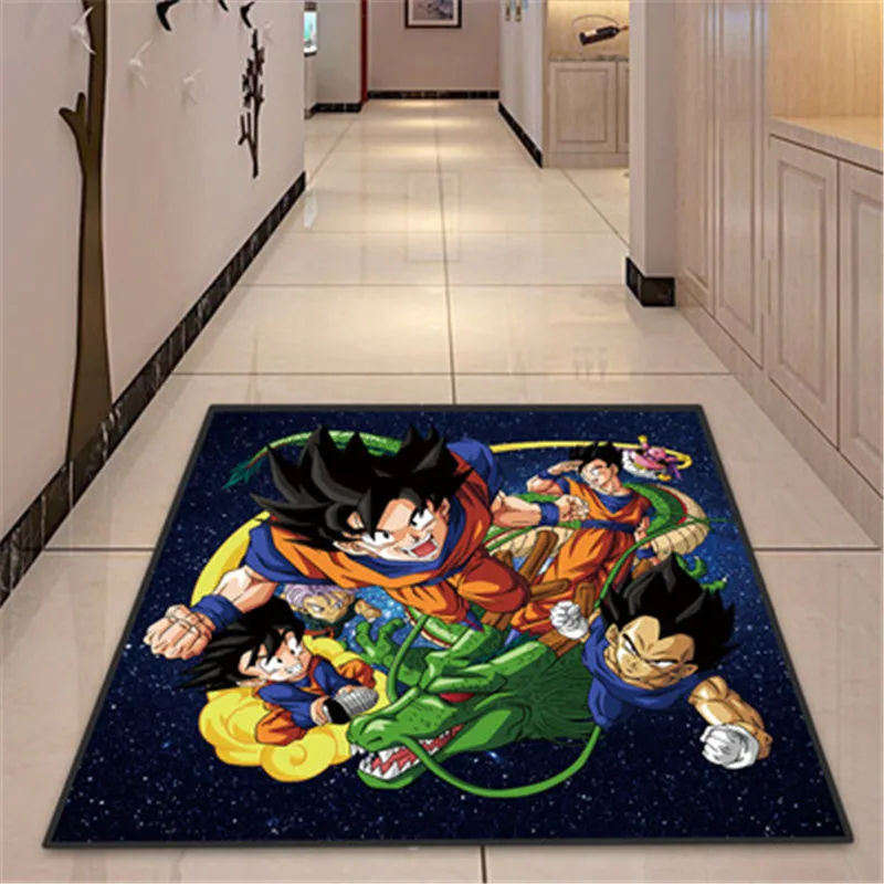 100X100 см Dragon Ball Сон Гоку Ультра короткие плюшевый коврик сопротивление скольжению творческих детей украшения для спальни X973 - Цвет: Армейский зеленый